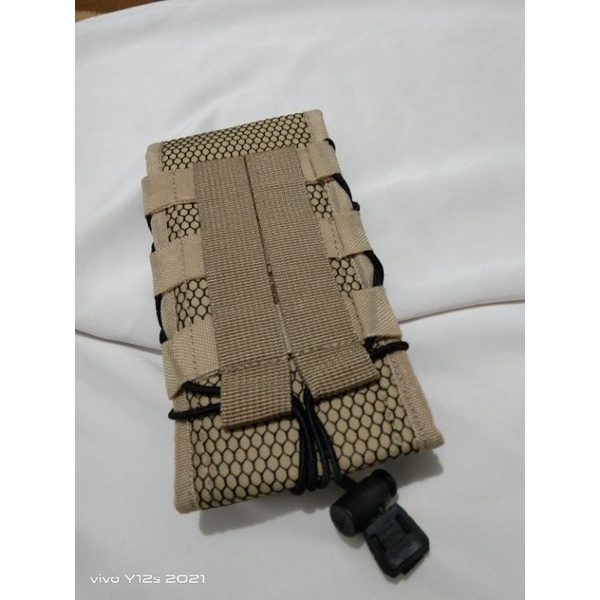 Sarung HP Tactical  | Tempat HP Pinggang | Wadah HP Pinggang Motif Jaring | Sarung HP Tactical Hijau Army | Free Patch 511| Bisa COD