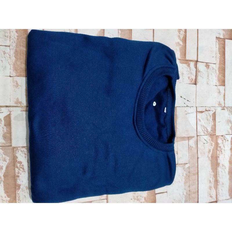 SWEATER Korean STRAYKIDS outfit LEE KNOW beruang crump print-Navy