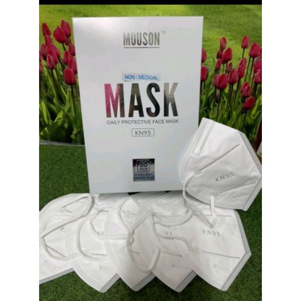 MASKER KN95 MOUSON PUTIH 1 BOX ISI 50PCS