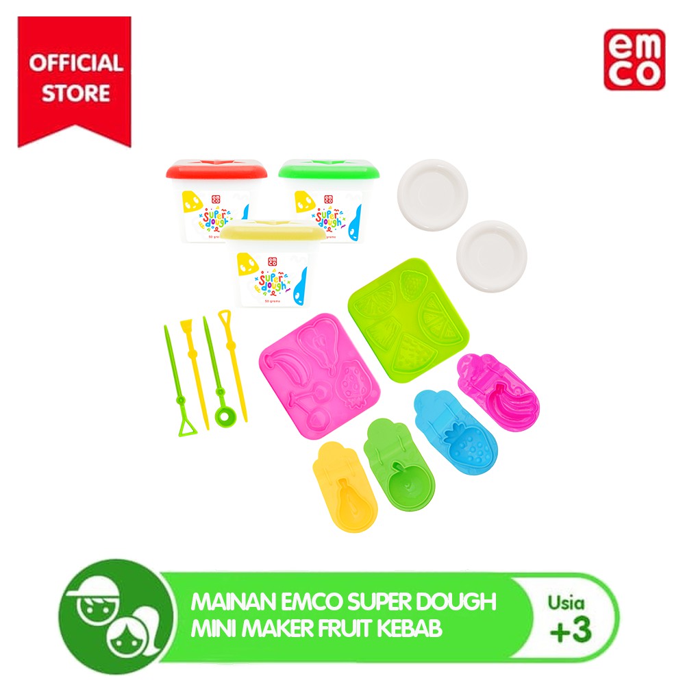 Mainan EMCO Super Dough Mini Maker Fruit Kebab