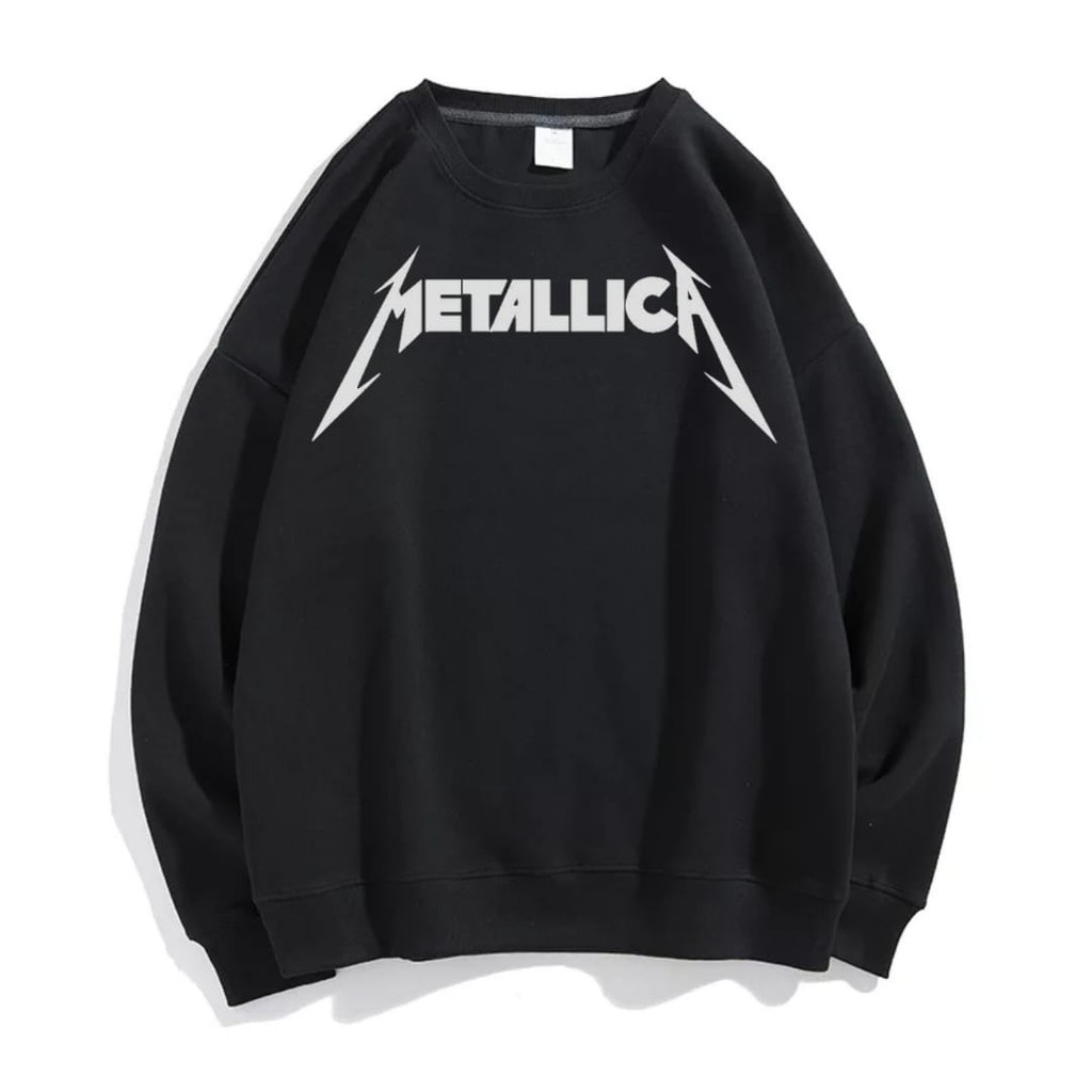 NEW TEXT METALICA SWEATER UNISEX - ATASAN KEREN TEBAL PREMIUM