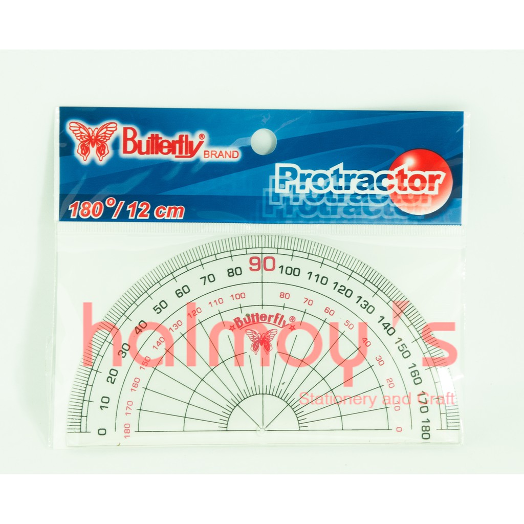 

PENGGARIS BUSUR / PROTRACTOR PLASTIK BUTTERFLY 180 / 12 CM