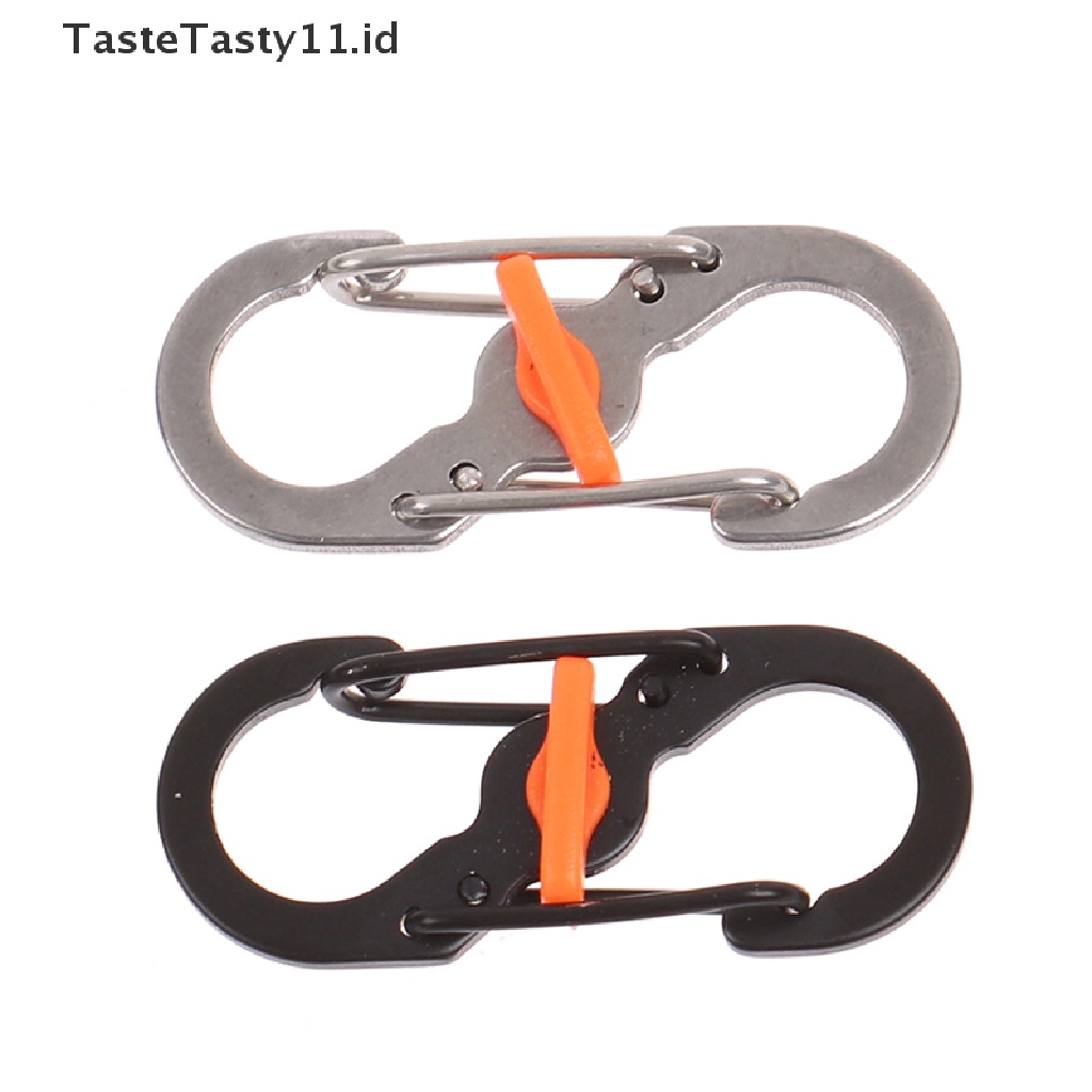 Tastetasty Carabiner Bahan Stainless Steel Anti Maling Dengan Gantungan Kunci Untuk Tas Ransel