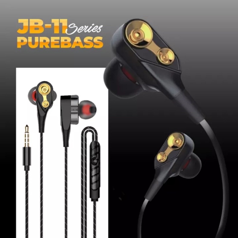 GROSIR Headset J JB-11 Bass Handsfree Hansfree  JB11 Bass Earphone  JB-11 Extrabass JB11