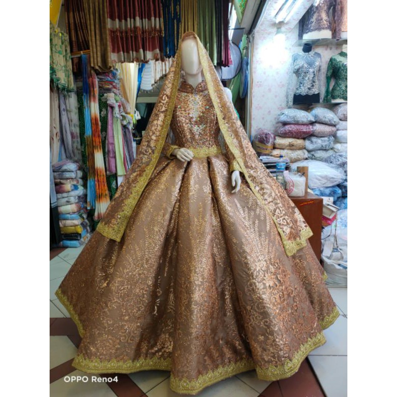 GAUN PENGANTIN BELIMBING ALA HINDIA//GAUN WEDDING JODHA AKBAR//GAUN MUSLIM