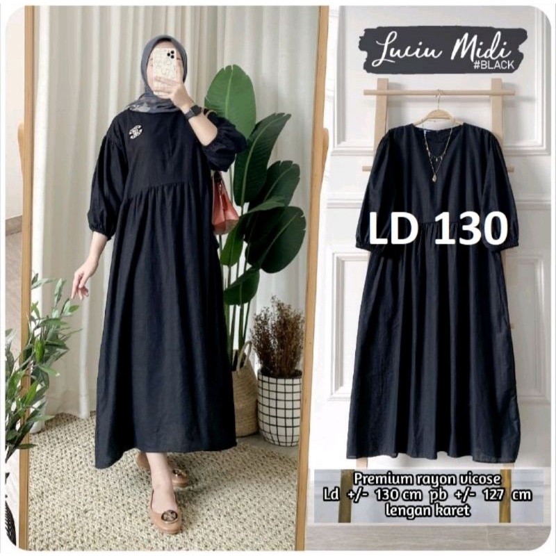 MIDI DRESS JUMBO POLOS/MOTIF LD 130 LUCIU JUMBO