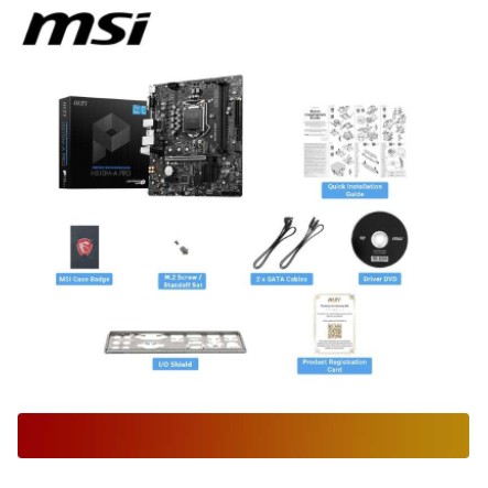 Motherboard msi h510m-a pro intel gen 10 11 H510 ddr4 Lga 1200 m-atx M.2 sata3 Hdmi vga lan audio Usb 3.2 - Mainboard