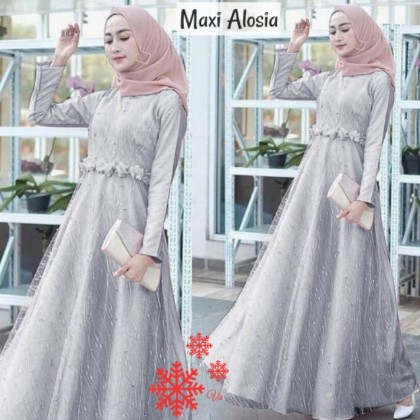Real Pict  New Arrival Alosia Gown Pakaian Resmi Brokat Baju Pesta Mewah Elegan Original By Alila