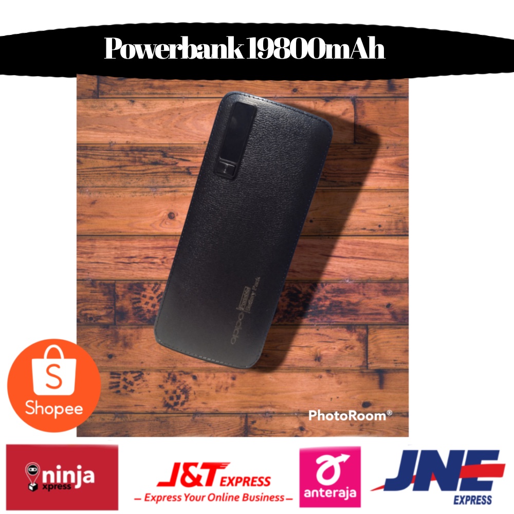 Powerbank 19800mAh 3 output 2.1A Power Bank - HITAM