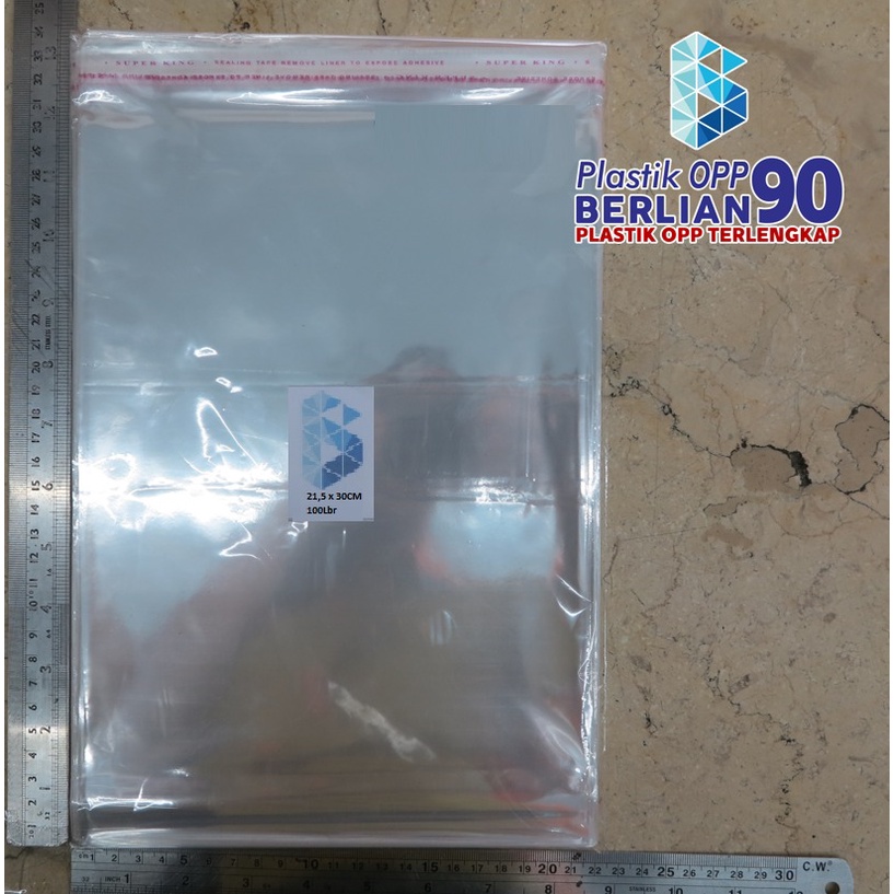 Plastik Opp 21,5x30 cm Plastik Seal Plastik Opp Lem Plastik Kemasan Tebal 30 Micron