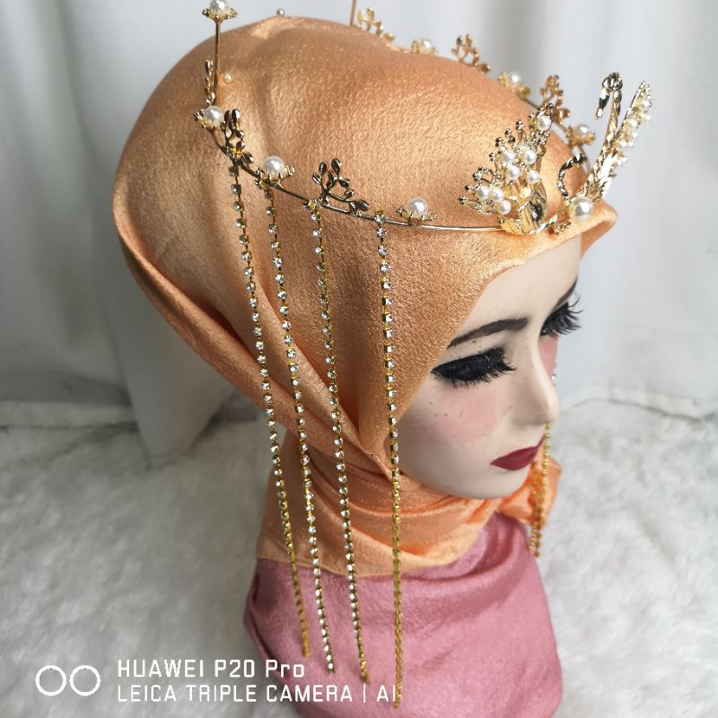 mahkota/tiara angsa rumbai