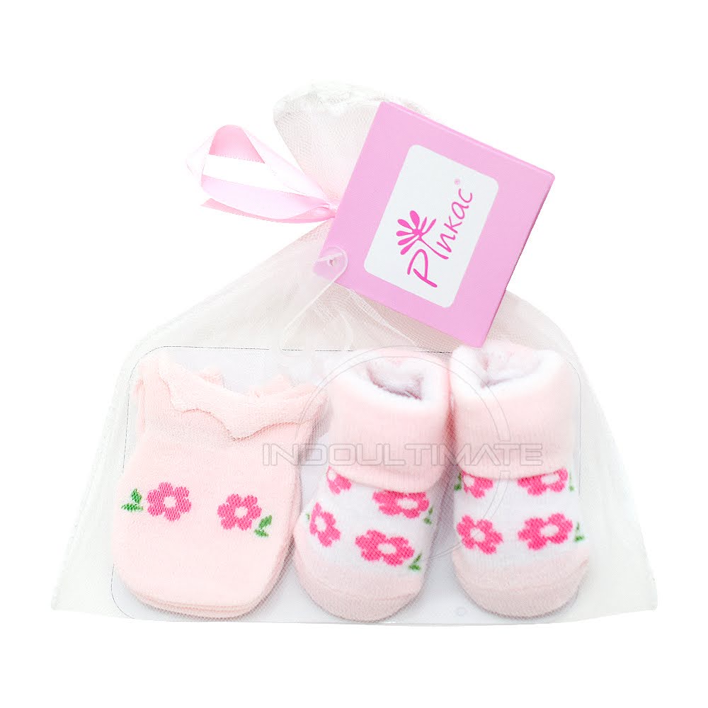 KKA-029 2in1 Set Kaos Kaki Bayi + Sarung Tangan Bayi Newborn Baru Lahir Baby Socks