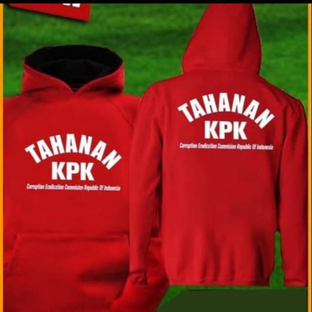 Jaket Sweter Hoodie Zepper TAHANAN KPK Pemberantas Korupsi terlaris