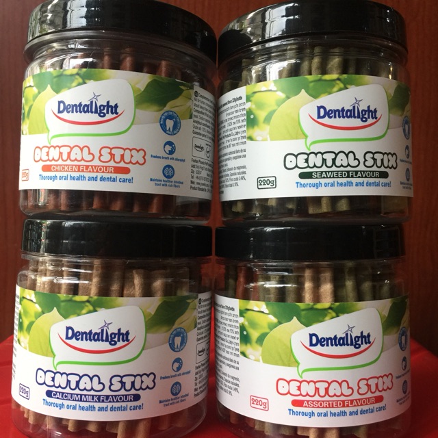 DentaLight Stick 220gr CEMILAN GIGITAN ANJING MEMBERSIHKAN GIGI