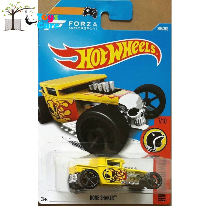 HOTWHEELS BONE SHAKER 2017 KUNING YELLOW HW DARADEVILS FORZA MOTORSPORT - ORIGINAL MATTEL