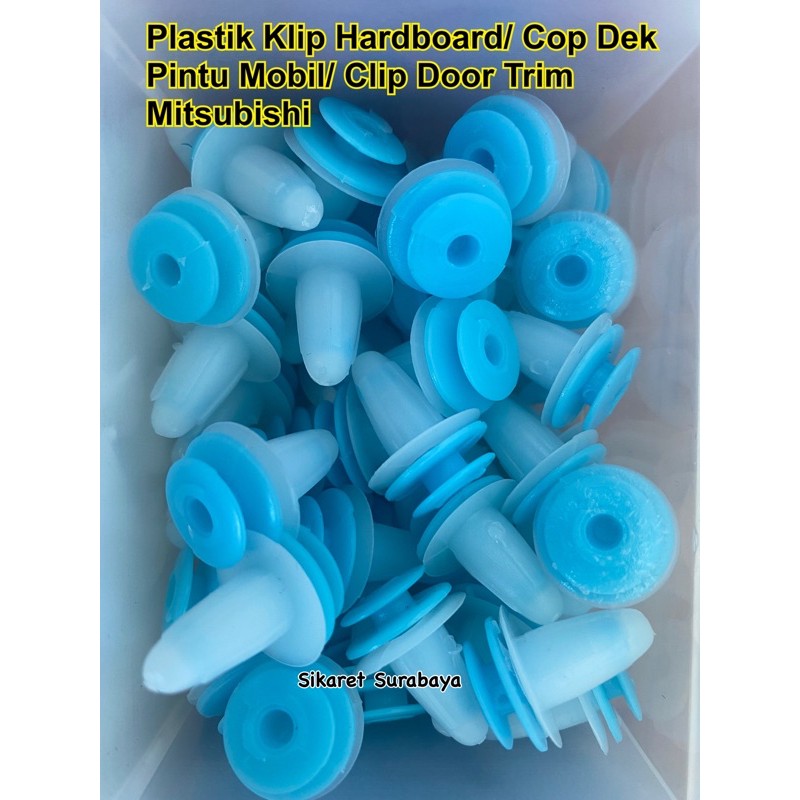 Plastik Klip Hardboard/ Cop Dek Pintu Mobil/ Clip Door Trim Mitsubishi Biru