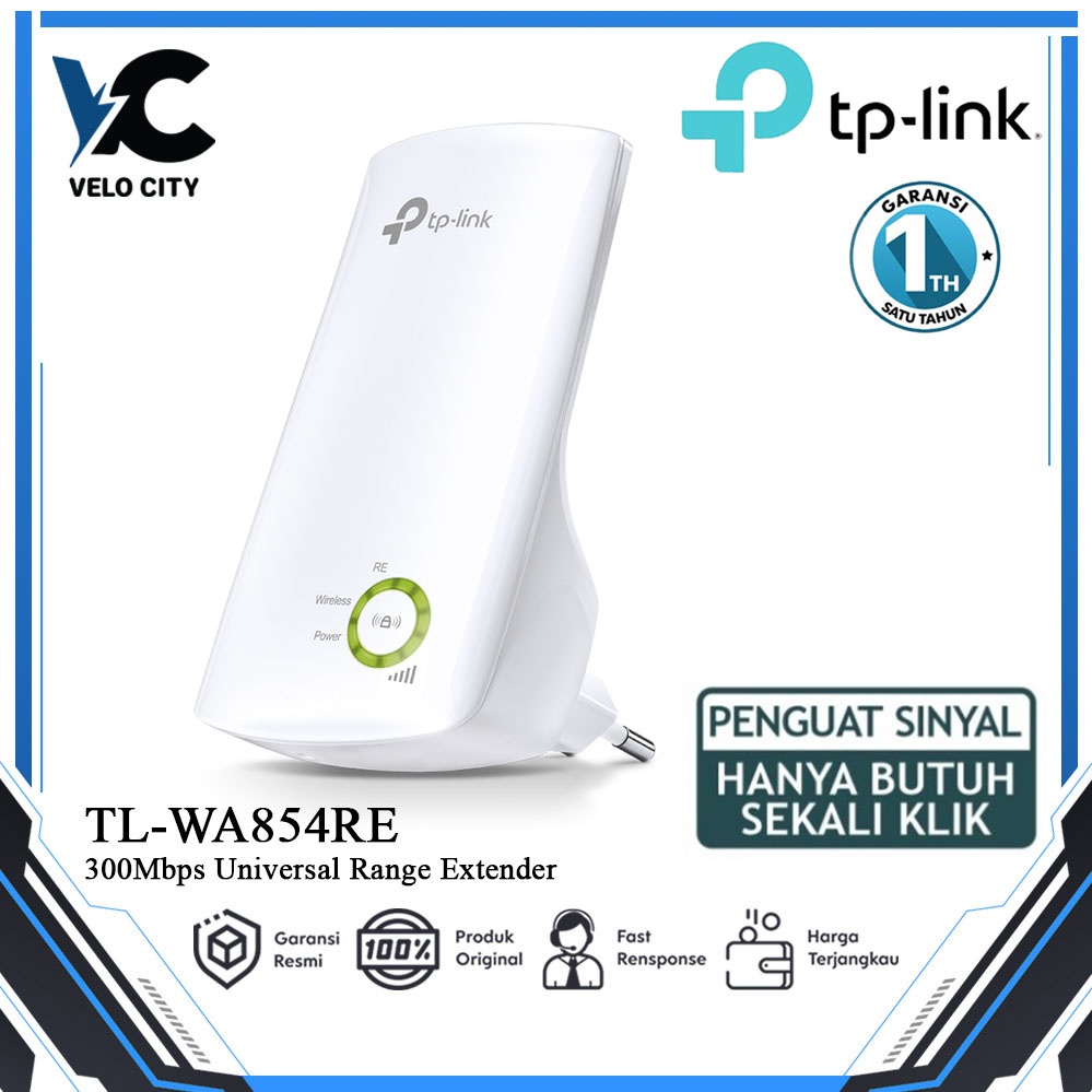 TP-LINK TL-WA854RE Wifi Extender Wifi penguat Signal amplifier Garansi Resmi 1 Tahun