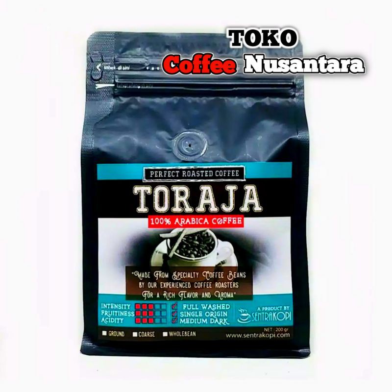 

Kopi Toraja Arabica 200 Gram Bubuk Atau Biji - Kopi Arabika Premium