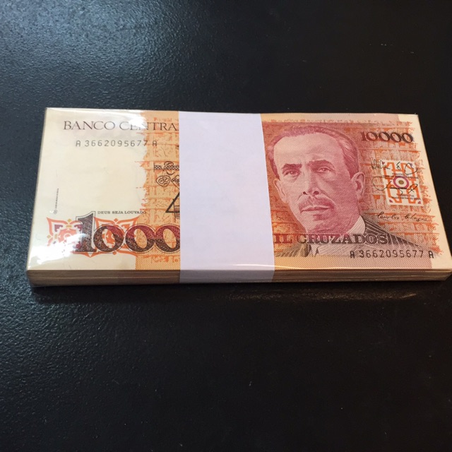 UANG BRAZIL 1GEPOK PECAHAN 10.000