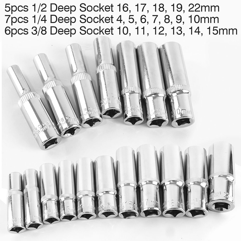 COOFARI Kunci Set Koper Kombinasi Kunci Socket 216 Pcs Kunci Sok Set Kunci Shock Wrench