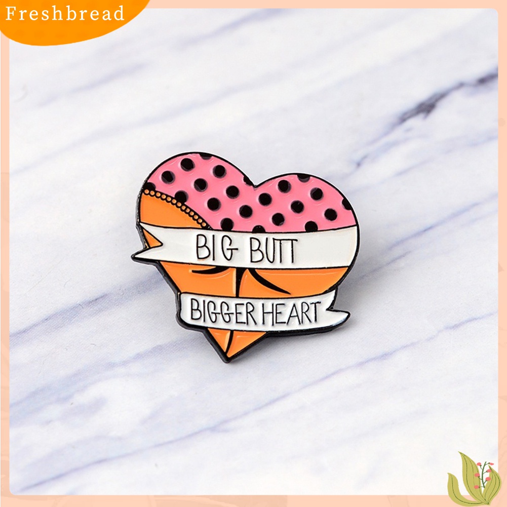 Terlaris Funny Big Butt Heart Enamel Brooch Pin Women Badge Backpack Coat Sweater Decor