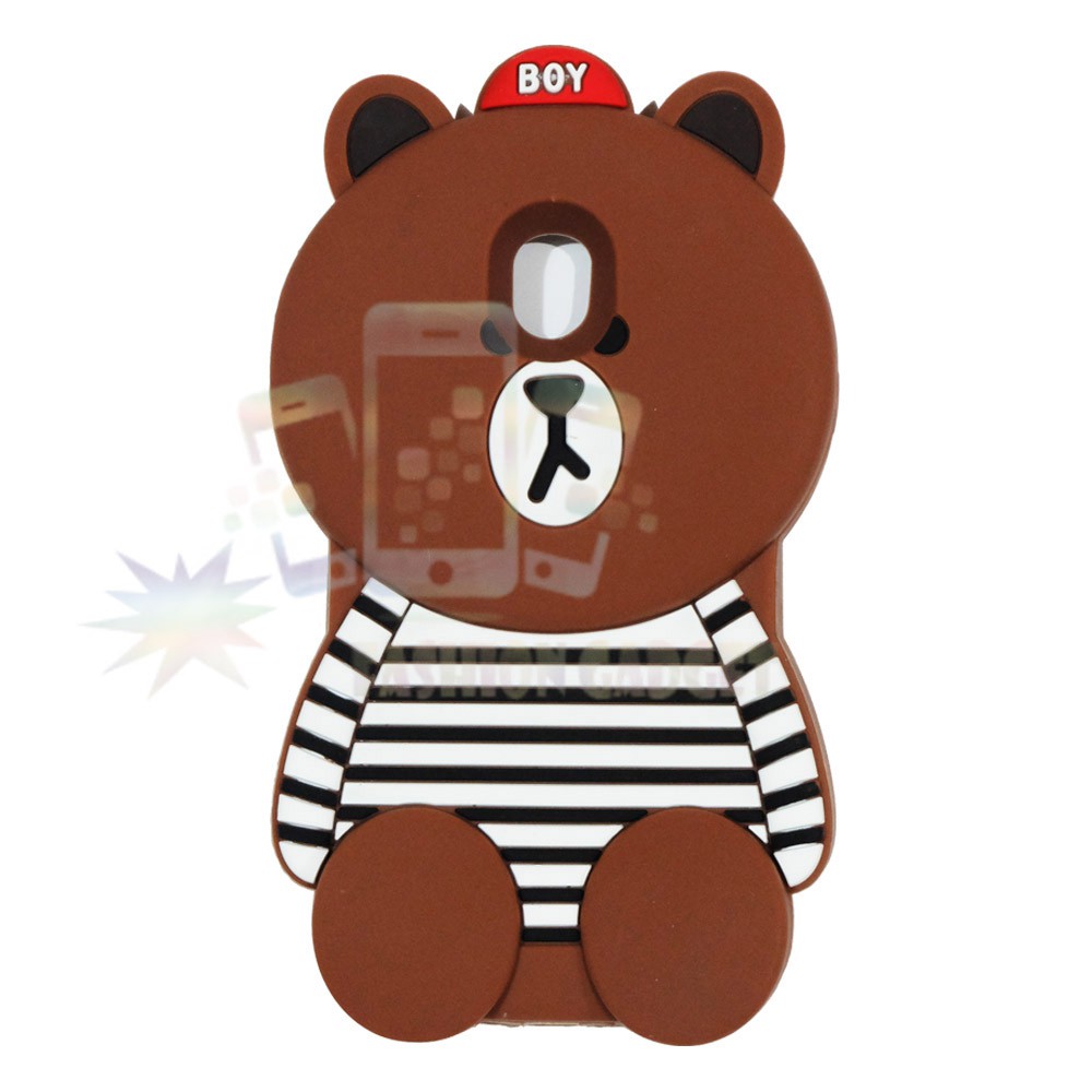 Case Silicone 3D Samsung Galaxy J7 pro 2017 J730  Brown Line List Hitam Casing 3D Softcase Karakter