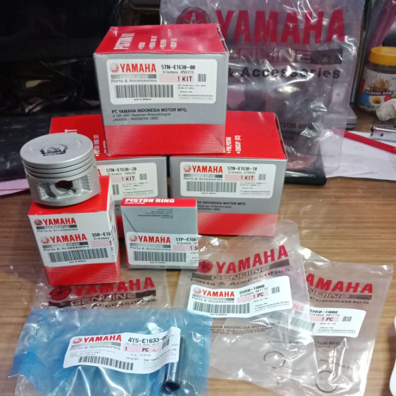 PISTON RING SEHER KIT 5TN JUPITER Z VEGA R NEW OS SIZE STANDAR 50 100 ORIGINAL ORI ASLI YAMAHA YGP-1