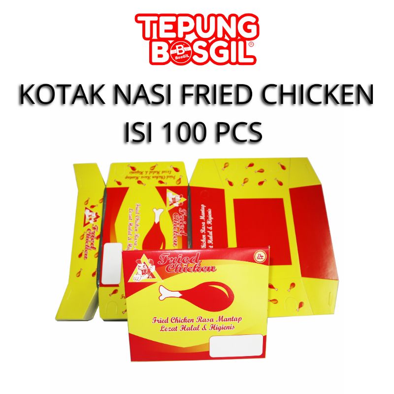 Paket Usaha Premium Fried Chicken Rumahan(Biang 1kg + marinasi 1kg+Kotak nasi100 pcs)