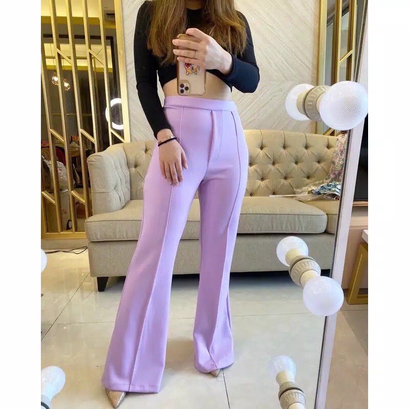 [COD] CELANA PANJANG KULOT LILAC CUTBRAY BAHAN SCUBA PREMIUM CUTBRAYS PANT PREMIUM KULOT