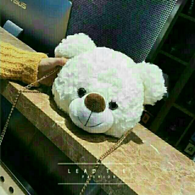 Rully68_Teddy Bear Tas L1144 Tas Selempang Boneka_Tas Selempang Bulu_Tas Wanita Tas Bahu COD