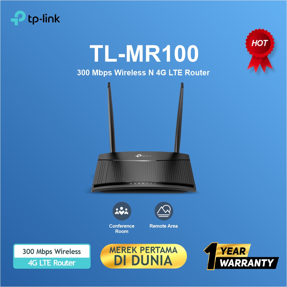 TP-LINK TL-MR100 4G LTE Router 300 Mbps Wireless N 4G LTE Router