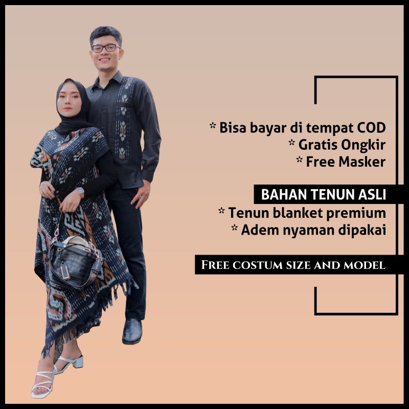 READY STOCK - Baju tenun - Baju tenun couple - set couple tenun - couple tenun - baju prewedding