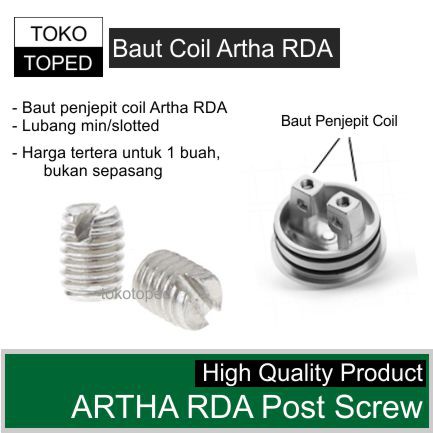 AN Post Coil Screw Artha RDAx | baut skrup penjepit coil min minus slotted