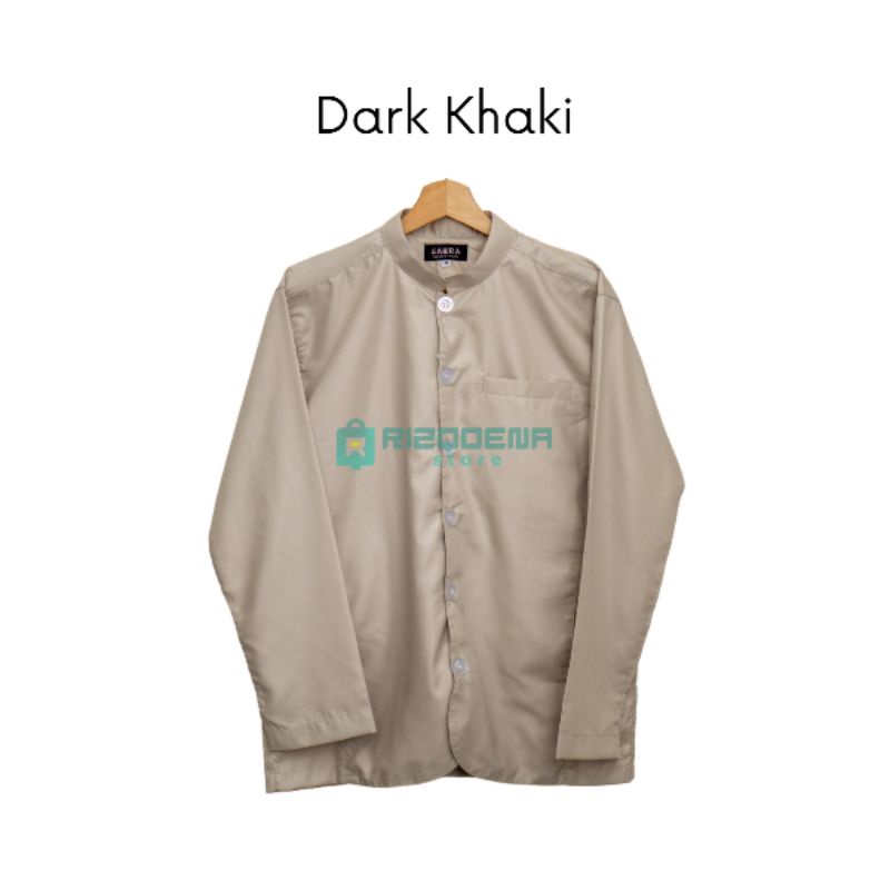 Baju koko habaib koko haibah baju koko ammu model ammu-Dark khaky