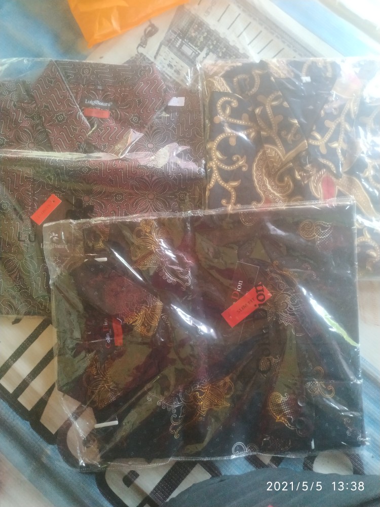 (premium) Kemeja Batik Pria Lengan Panjang Lapis Furing Pohon Cabe