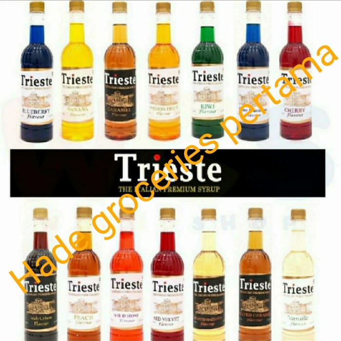 

SIRUP- SYRUP TRIESTE 650 ML ALL VARIANT ITALIAN PREMIUM SIRUP -SIRUP.