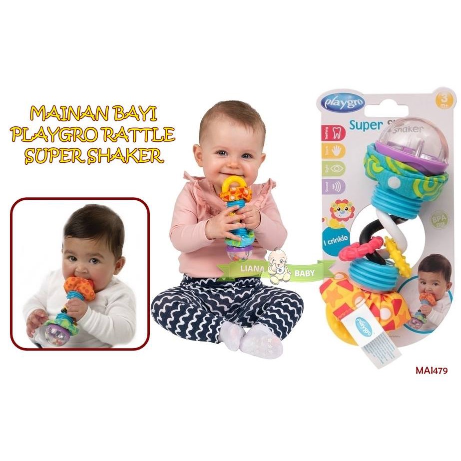 MAI479 MAINAN BAYI PLAYGRO RATTLE SUPER SHAKER 102826