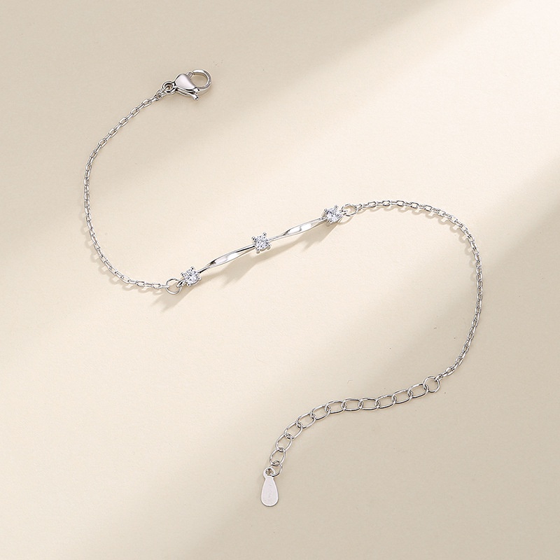 Gelang Berlian Warna Silver Untuk Wanita