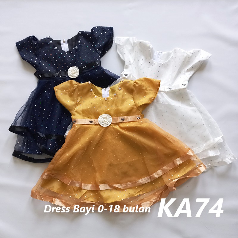 Baju Bayi Perempuan Gaun Balita Dress Bayi 0- 18 bulan Gaun Ulang Tahun Pesta KA74