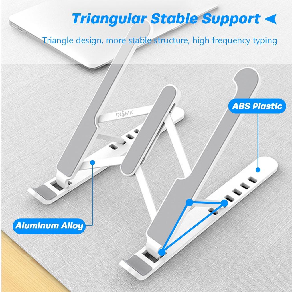 Dudukan Laptop Stand Holder Laptop Macbook Notebook IPAD Tablet Lipat PRO Anti Slip Portable Praktis