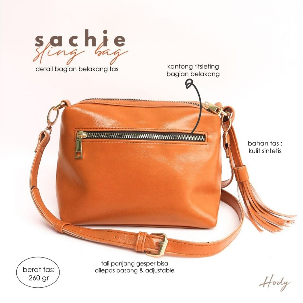 Tas Wanita SACHIE by HODY Sling Bag Tas Sintetis Premium Produk Brand Lokal Terbaru