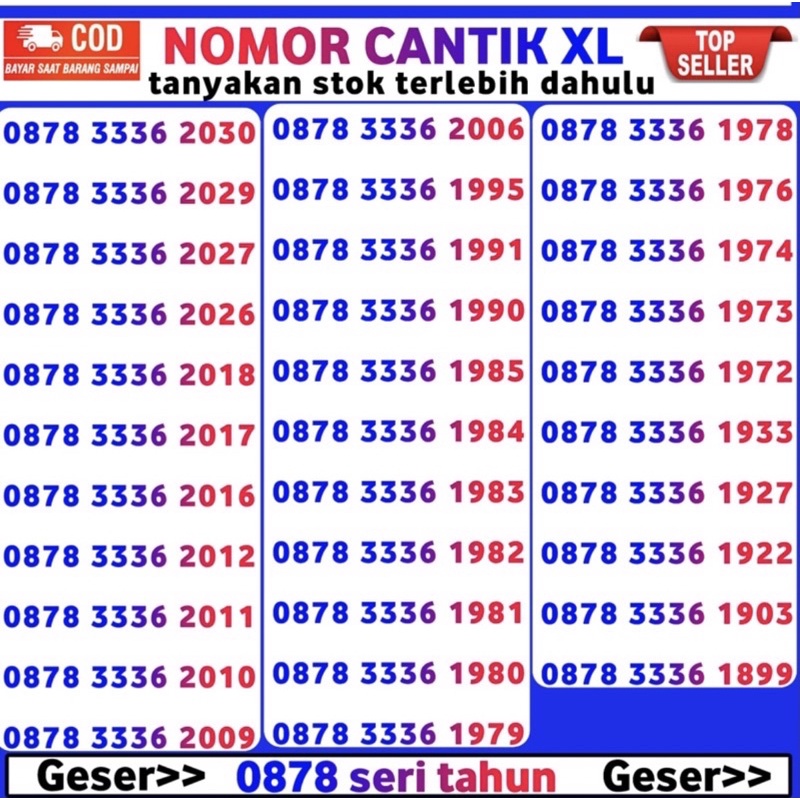 Nomor Cantik XL axiata ~ No Cantik XL tahun