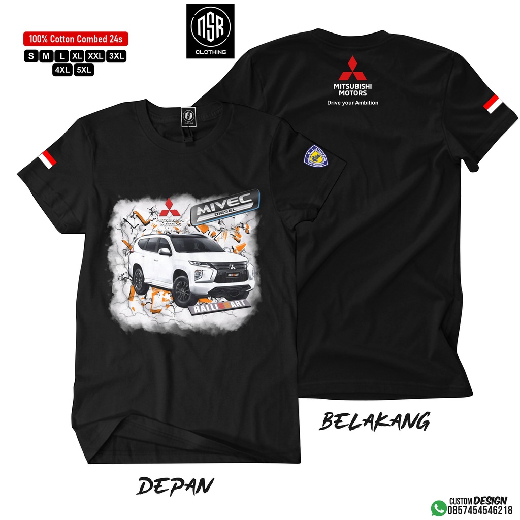 T-shirt PAJERO - KAOS PAJERO KODENS09  - KAOS MITSUBISHI- KAOS MOBIL