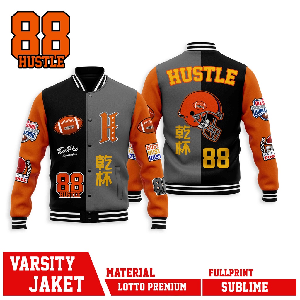 VARSITY JAKET AMERICAN FOOTBALL TABASCO HUSTLE 88