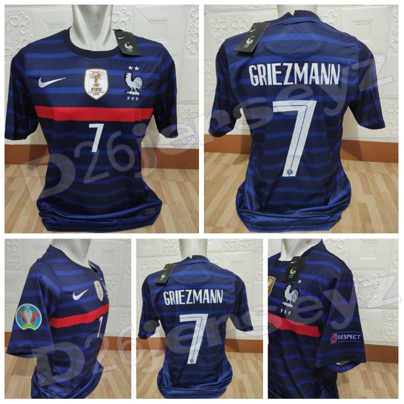 Jersey Prancis Home 2020 / 2021 OFFICIAL + Cetak nama + Patch Nation League + WCC