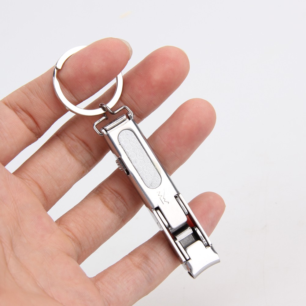 MOJITO EDC Ultra-thin Foldable Hand Toe Nail Clippers Cutter Stainless Keychain Nail Art Tool,Ssangeoho