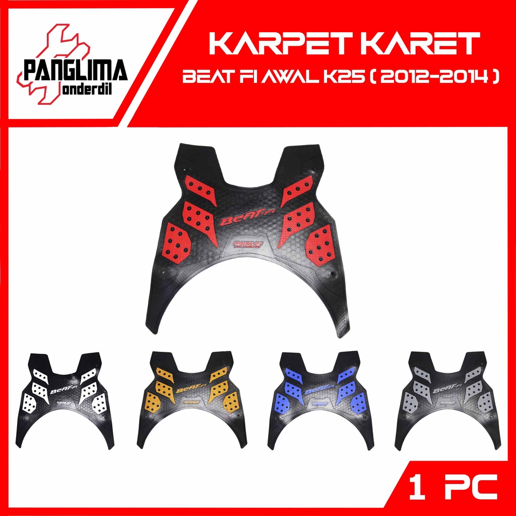 Karpet Karet Honda Beat FI-F1 Awal-Lama Abu-Biru-Putih-Merah-Emas Injekan-Pijakan-Alas Kaki-Bordes