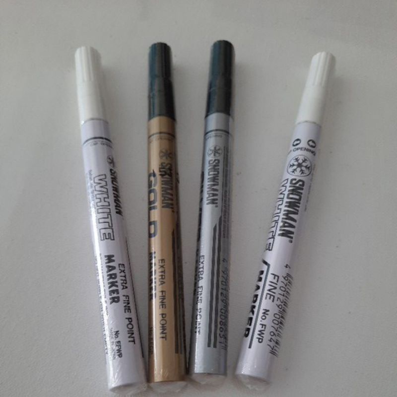 

SPIDOL SNOWMAN PERMANEN PAINT MARKER GOLD SILVER WHITE