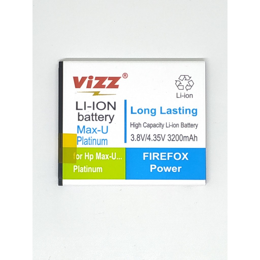 Vizz Batre Baterai Vizz Smartfren Andromax U Max-U Platinum 3200 MAH BATRE ANDROMAX U VIZZ BATRE