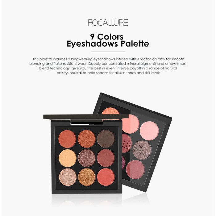 Focallure 9 Color Eyeshadow Palette Focallure Eyeshadow Matte Focallure Eyeshadow Shimmer Focallure Palet Eyeshadow Focallure Focallur Fucallure Focalure Foccalure